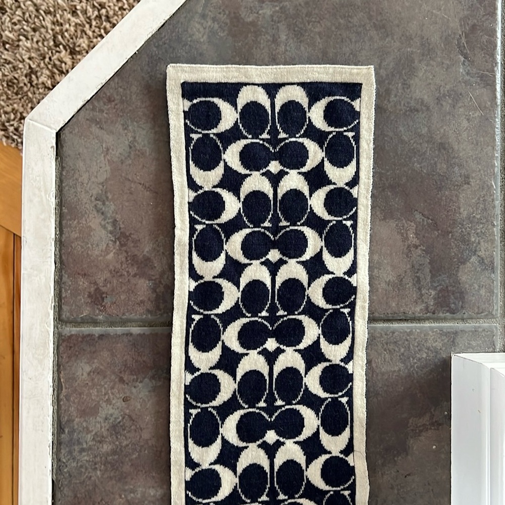 4 foot vintage Coach scarf